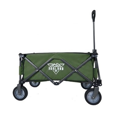 OEM/ODM Portable Folding Beach Cart With Cup Holders Lightweight Outdoor Camping Trolley Folding Picnic Utility Cart