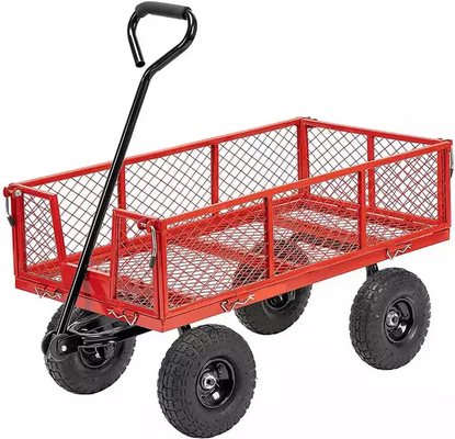 Steel Outdoor Lawn Utility Cart Garden Tools Cart Heavy Duty 400 Pound Capacity