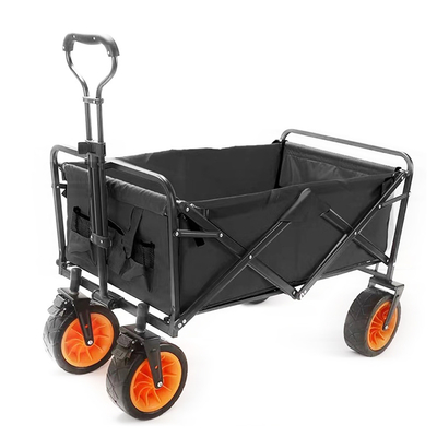 Outdoor Folding Portable Canvas Carriage Cart Collapsible Garden Cart