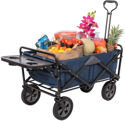 2022 Storage Gate Folding Folding Cart Outdoor Camping Beach Utility Wagon With Wheels And Adjustable Handle